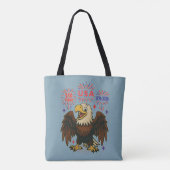Kale adelaar met vuurwerk – VS 250 jaar 1776-2026 Tote Bag (Achterkant)
