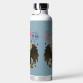 Kale adelaar met vuurwerk – VS 250 jaar 1776-2026 Waterfles (Rechts)