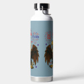 Kale adelaar met vuurwerk – VS 250 jaar 1776-2026 Waterfles (Links)