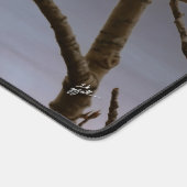 Kale adelaar onder volle maan bij zonsondergang bureaumat (Hoek)