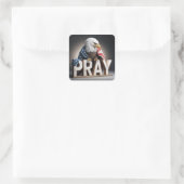 Kale Adelaar op een bidbord Vierkante Sticker (Tas)