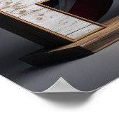 Kale Adelaar op een gebed teken Poster (Hoek)