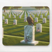 Kale adelaar op een militaire grafsteen muismat (Voorkant)