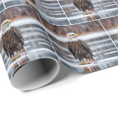 Kale adelaar op het ijsmeer cadeaupapier (Rol Hoek)