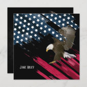 Kale adelaar op uitnodiging vlag (Voorkant / Achterkant)