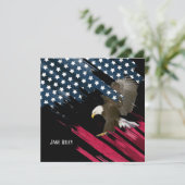 Kale adelaar op uitnodiging vlag (Staand voorkant)