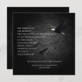 Kale adelaar op zwarte rots kaart (Voorkant / Achterkant)