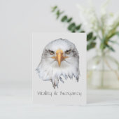 Kale adelaar vitaliteit & drijfvermogen aanpasbaar briefkaart (Staand voorkant)