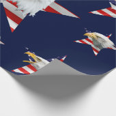 Kale adelaar, Vlag, Ster uniek Cadeaupapier (Hoek)