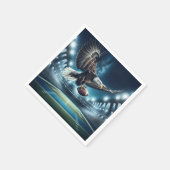 Kale Adelaar Vliegen met een Football Servet (Hoek)