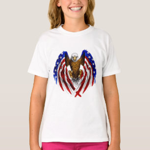 Kale adelaarsvlag van het Amerikaanse tattoo T-shirt