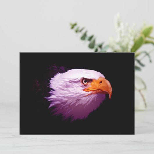 Kale American Eagle uitnodiging - Eagle nodigt uit (Staand voorkant)