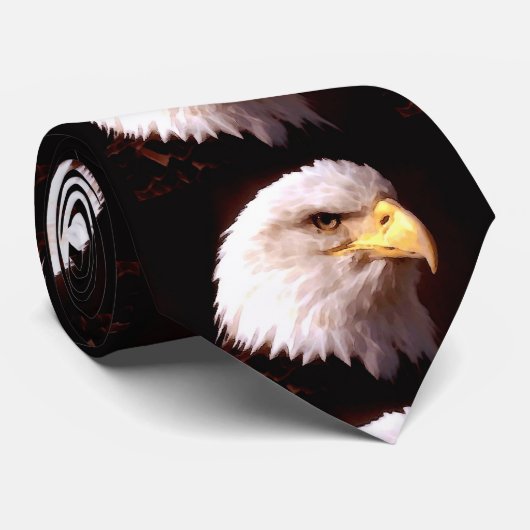 Kale Amerikaanse adelaar hoofd stropdas (Opgerold)