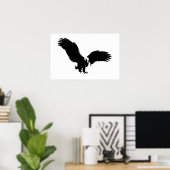 Kale Amerikaanse Adelaar Poster Print BW Adelaars  (Thuiskantoor)