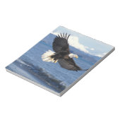 kale arend, Haliaeetus leuccocephalus, tijdens de Notitieblok (Linkerzijde)