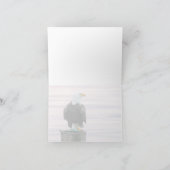 Kale arend met vis wilde dieren fotografie blanco bedankkaart (Binnen)