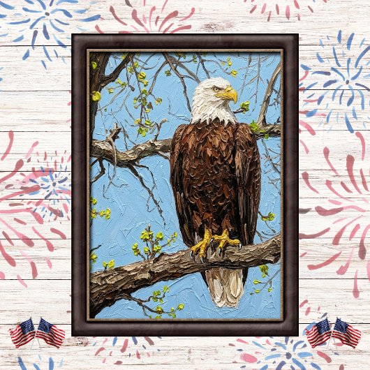 Kale Bald Eagle Spring Branch Kunst Poster