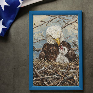 Kale Baldadelaar en Jong Nest Kunst Poster
