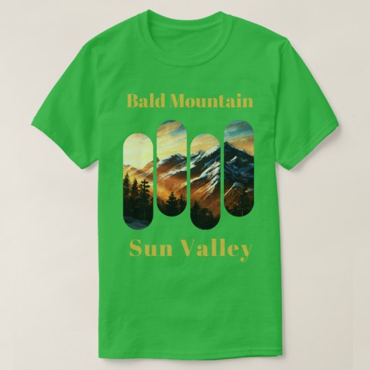 Kale berg ski zon vallei 1 t-shirt (Design voorkant)