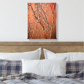 Kale berkenboomtakken Abstract Canvas Afdruk (Insitu (Slaapkamer))