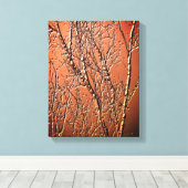 Kale berkenboomtakken Abstract Canvas Afdruk (Insitu (Houten vloer))