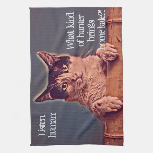 Kale Cat Theedoek (Verticaal)