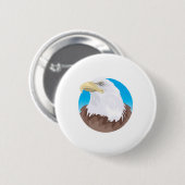 kale cirkel ontwerp ronde button 5,7 cm (Voorkant /achterkant)