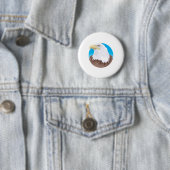 kale cirkel ontwerp ronde button 5,7 cm (In situ)