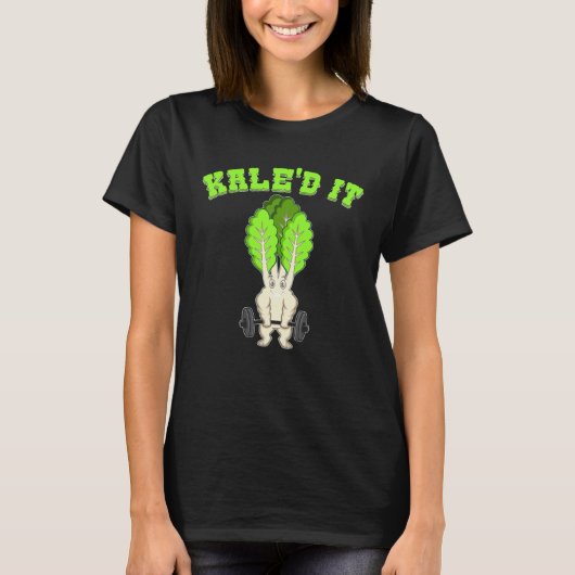 Kale d It Veganische Groente Workout T-shirt (Voorkant)