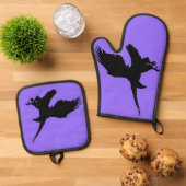 Kale Eagle Aanval Oven Mitt & Pot Houder Set (Top down)