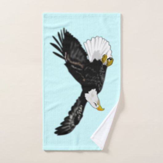 Kale Eagle Flying Blue Badhanddoeken - Aangepaste  Bad Handdoek (Handdoek)