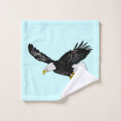 Kale Eagle Flying Blue Badhanddoeken - Aangepaste  Bad Handdoek (Wasdoekje)