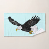 Kale Eagle Flying Blue Badhanddoeken - Aangepaste  Bad Handdoek (Handdoek)
