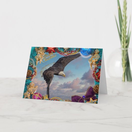 Kale Eagle Kerst Kaart (Voorkant)