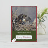 Kale Eagle Kerst Kaart (Staand voorkant)