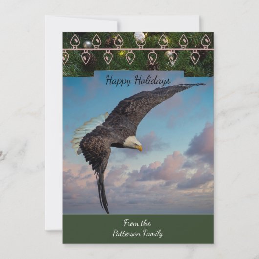 Kale Eagle Kerst Kaart (Voorkant)