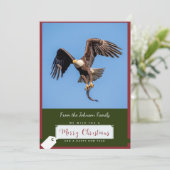 Kale Eagle Kerst Kaart (Staand voorkant)