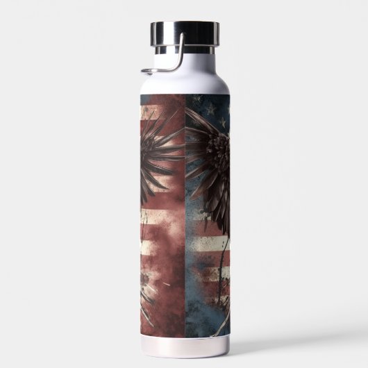 Kale Eagle Landing Amerikaanse vlag Waterfles (Rechts)