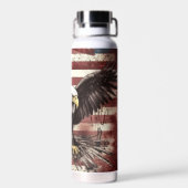 Kale Eagle Landing Amerikaanse vlag Waterfles (Achterkant)