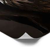 Kale Eagle metalen sculptuur met Amerikaanse vlag Poster (Hoek)