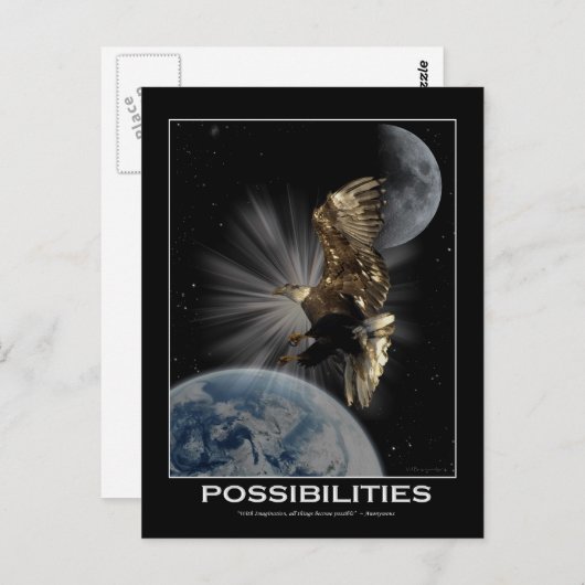 Kale Eagle Motivatie Briefkaarten (Voorkant / Achterkant)