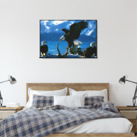 Kale Eagle op log verpakt