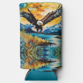 Kale Eagle rivier wilde bloemen bij zonsondergang Seltzer Blikjeskoeler (Voorkant)