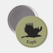 Kale Eagle silhouet geschenken Magneet (Voorkant / Achterkant)