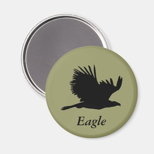 Kale Eagle silhouet geschenken Magneet (Voorkant / Achterkant)