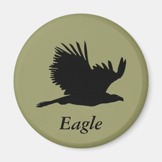 Kale Eagle silhouet geschenken Magneet (Voorkant)