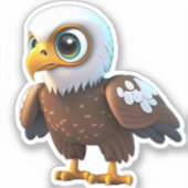 Kale Eagle 🦅 Unieke Natuur Wildlife Bird Animal Sticker (Voorkant)