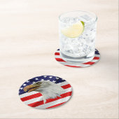 Kale Eagle verleidelijk patriottisch geschenk Ronde Kartonnen Onderzetter (Insitu)
