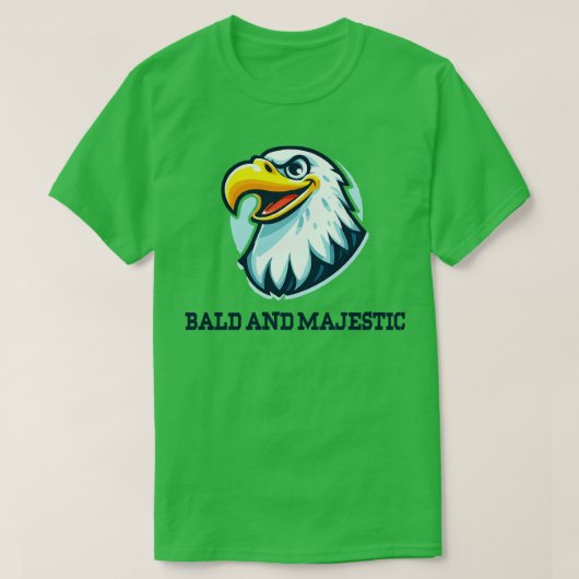 Kale en Majestic Eagle illustratie T-shirt (Design voorkant)