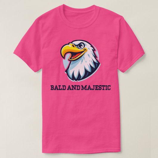 Kale en Majestic Eagle illustratie T-shirt (Design voorkant)